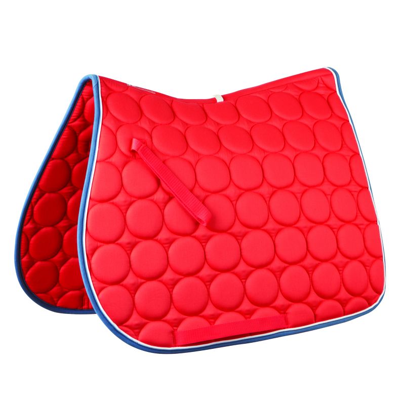 Roma Circle Quilt AP Saddle Pad Orange/White/Denim