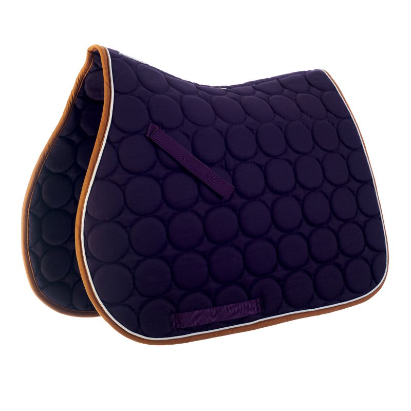 Roma Circle Quilt AP Saddle Pad Purple/White/Orang