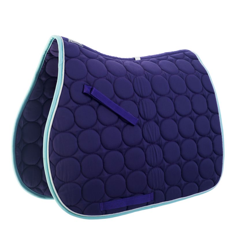 Roma Circle Quilt AP Saddle Pad Purple/White/Turq