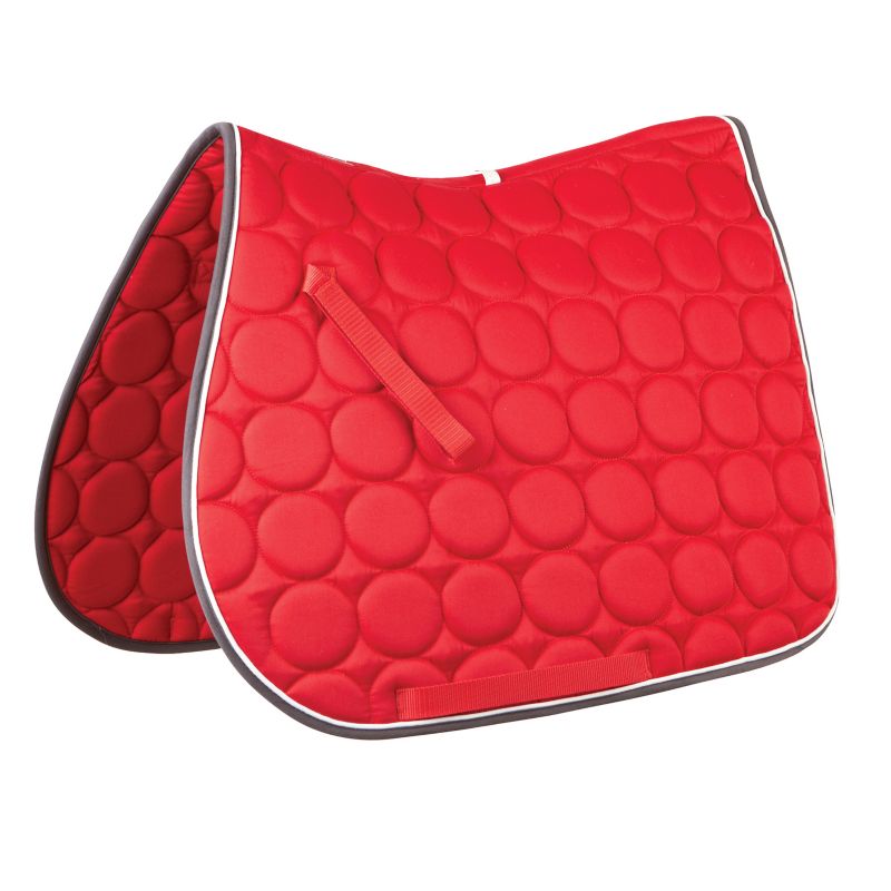 Roma Circle Quilt AP Saddle Pad Red/White/Charcoal