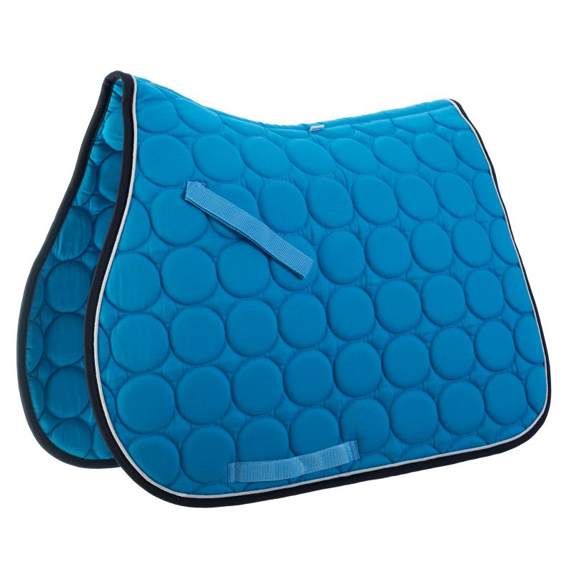 Roma Circle Quilt AP Saddle Pad Sky/White/Charcoal