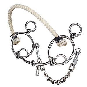 Kelly Silver Star ROPE NOSE COMBINATION SNAFFLE w/ 5" Mouth 8 1/2" Cheeks horse 