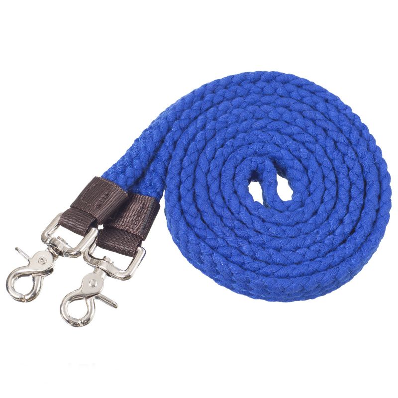 54-905-4-0 Tough1 Flat Cotton Roping Reins 7ft Royal Blue sku 54-905-4-0