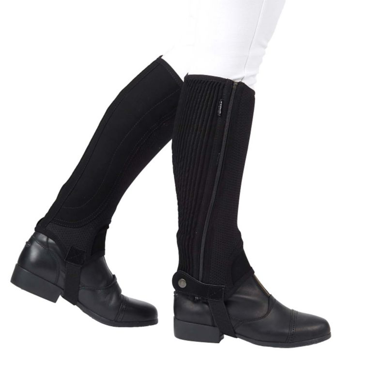 Dublin Easy Care Mesh II Half Chaps Small Black