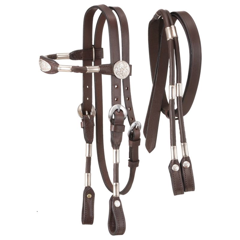 King Series Miniature Poco Headstall w/Reins Dark