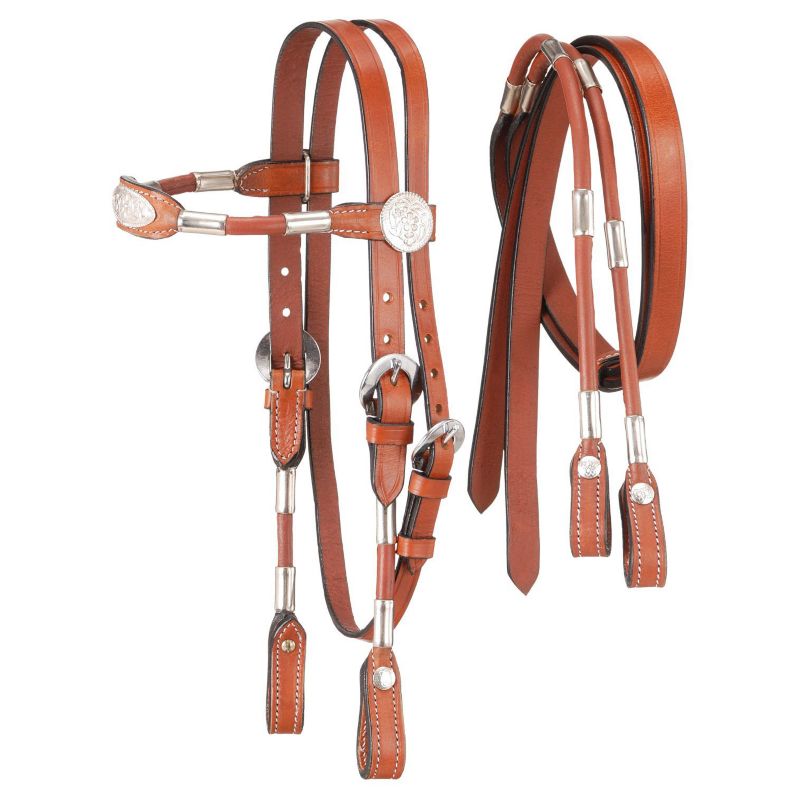 King Series Miniature Poco Headstall w/Reins Lt Ch