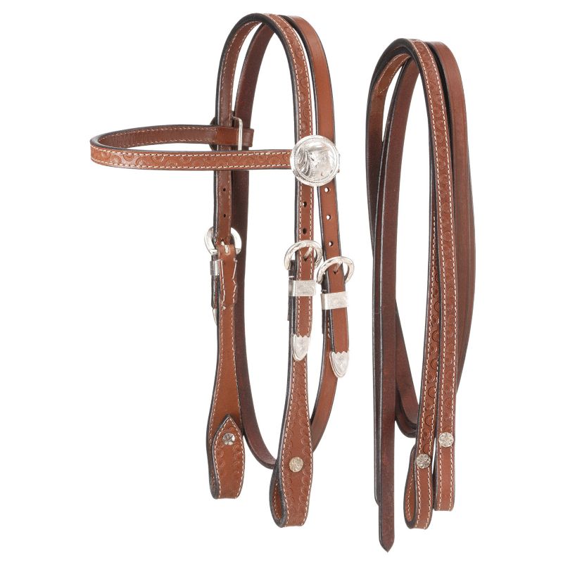 King Series Miniature Silver Headstall w/Reins Lt