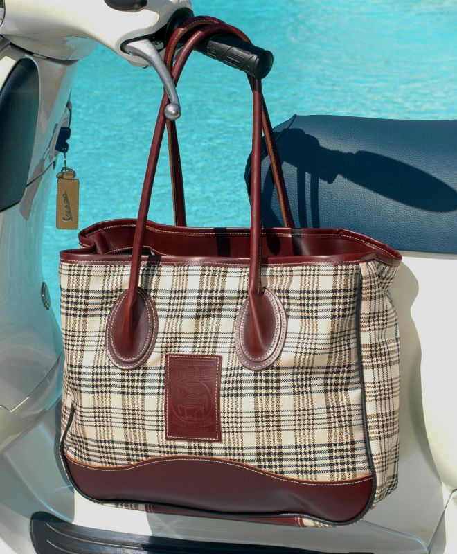 Baker Taylor Tote Bag Plaid Brown