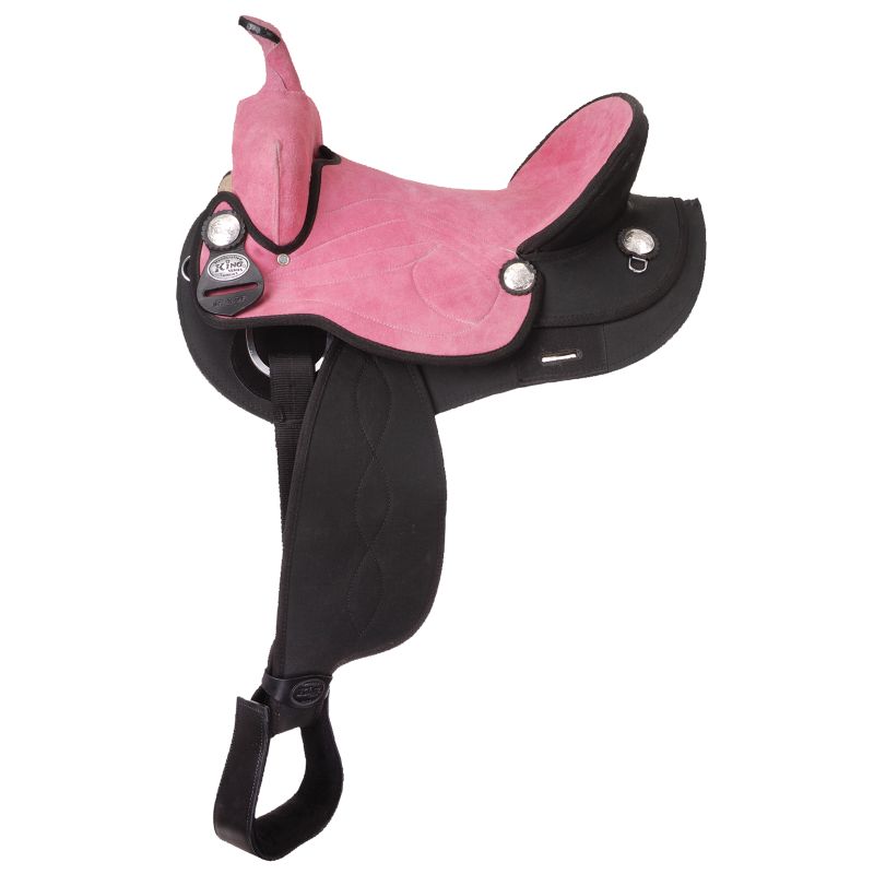 Blemished King Series Synthetic Trail Saddle Pink