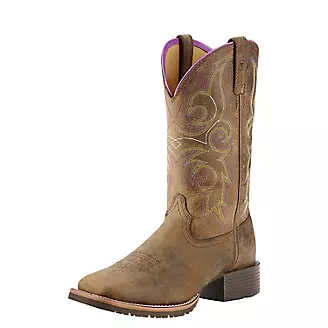 Ariat Ladies Hybrid Rancher Sq Toe Brown Boot