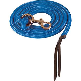 Lot of 3 Cowboy Horse Lead Ropes Leather Popper 9' x 5/8" Brass Bolt Snap 