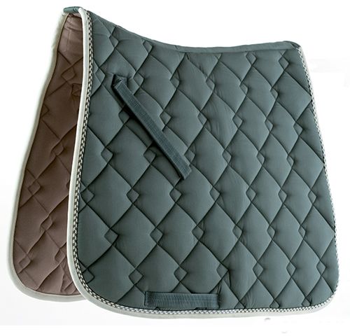 Roma Ecole Double Diamond Dressage Pad Sage/Cream