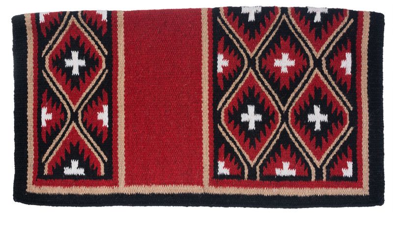 Tough1 Sequoyah Wool Saddle Blanket Red -  JT International, 35-9040-435-0