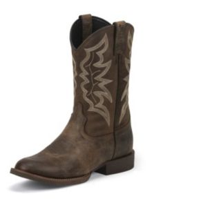 Justin Boots Buster III Round Toe Pull On Cowboy Boots