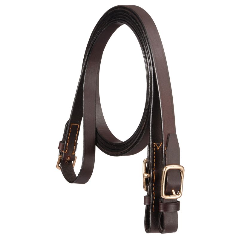 73-9808-7-0 Australian Outrider Leather Reins Brown sku 73-9808-7-0