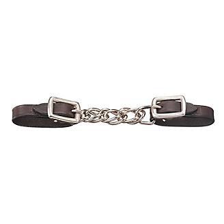 Tough1 Mini Leather Flat Chain Curb Strap