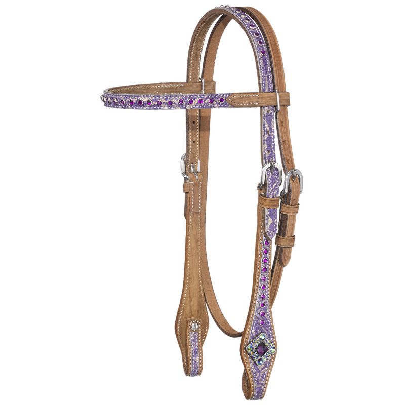 Silver Royal Sweet Pea Mini Browband Headstall