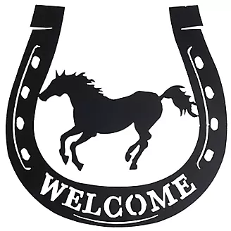Welcome Running Horse Horseshoe