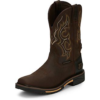 Justin Mens HyBred WP Rustic Work Boots