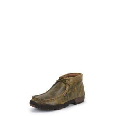 justin driving mocs steel toe