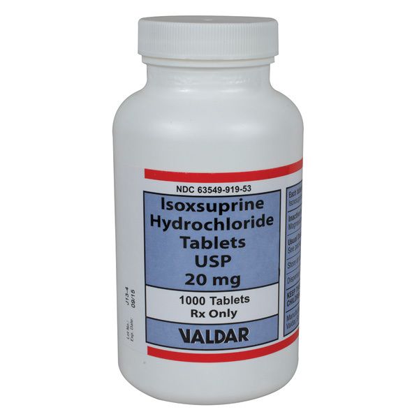 Isoxsuprine 20mg 1000 Tablets
