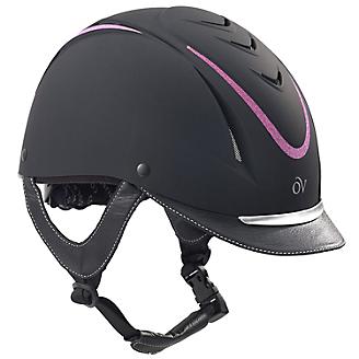 Ovation Z-6 Glitz Riding Helmet with Leather Brim and Frosted Accents 