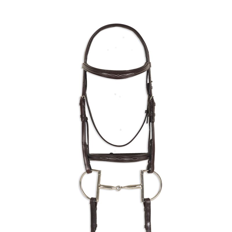 Ovation Breed Fancy Stitched Raised Pad Bridle Dra