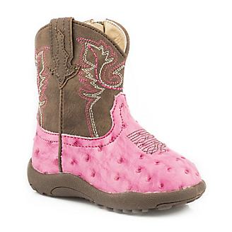 Roper Cowbabies Bumps Infant Pink Boots