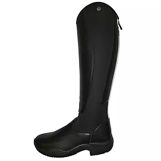 Black Leather Dressage Riding Boots Womens 6 1/2B with Boot Hooks USA