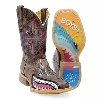 Tin Haul Girls Sharky Maneater Sole Boots