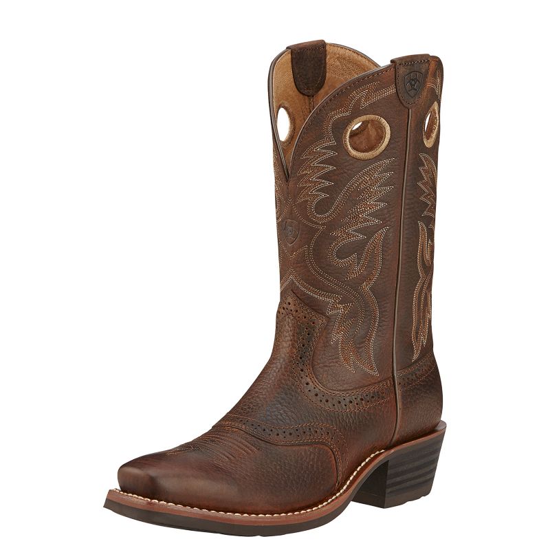Ariat Mens Heritage Roughstock Sq Toe Boots 10.5D