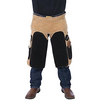 CHALLENGER Professional Equine Western Suede Leather Fully Adjustable Equine Farrier Apron 23108PK 