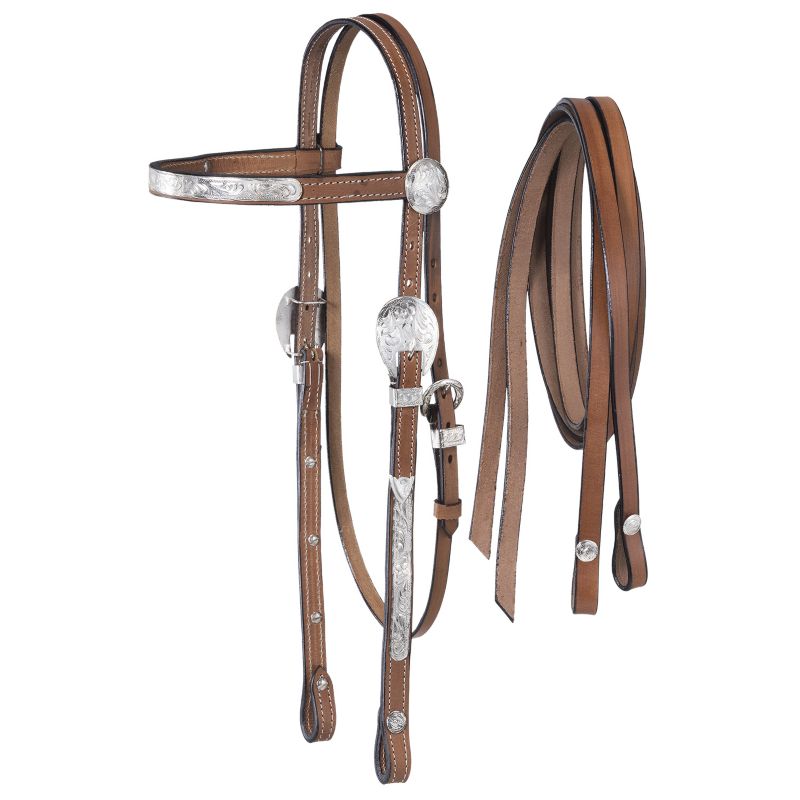 King Series McCoy w/Silver Headstall/Reins Dk O