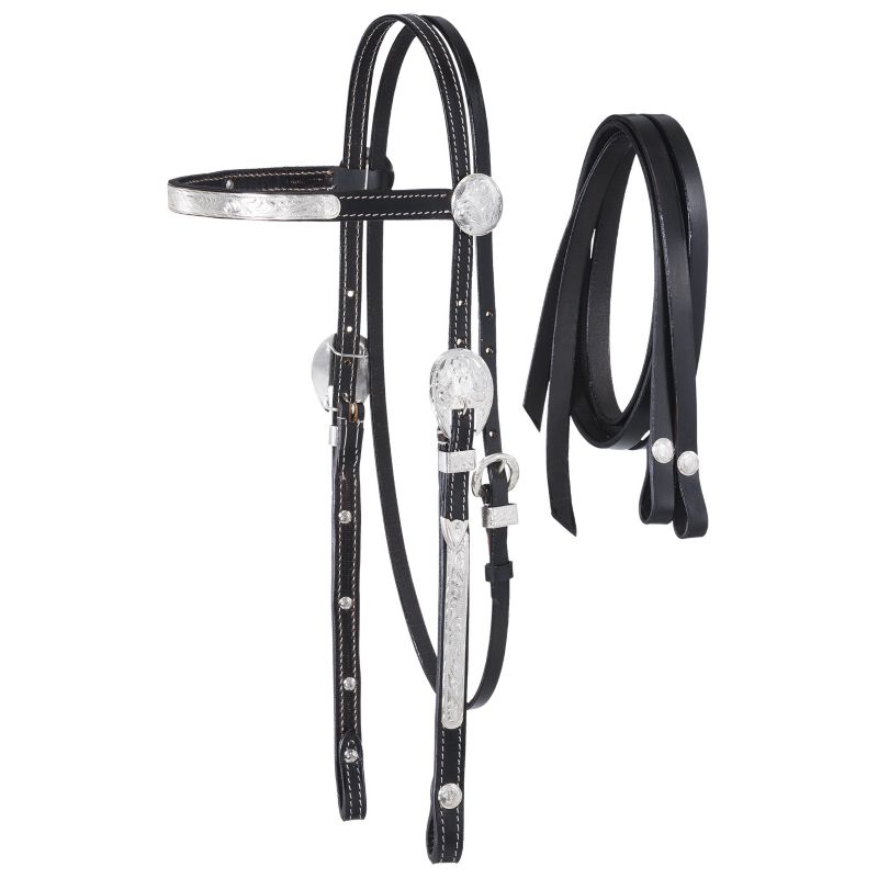 King Series McCoy w/Silver Headstall/Reins Black