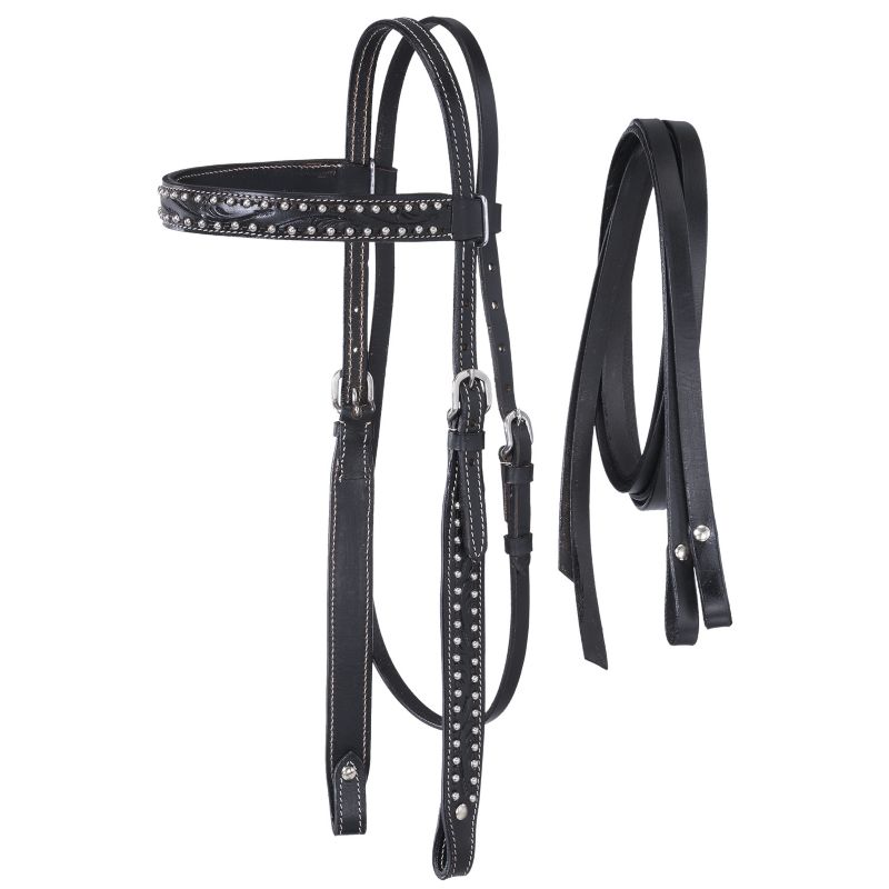 King Series Braden w/Silver Headstall/Reins Black