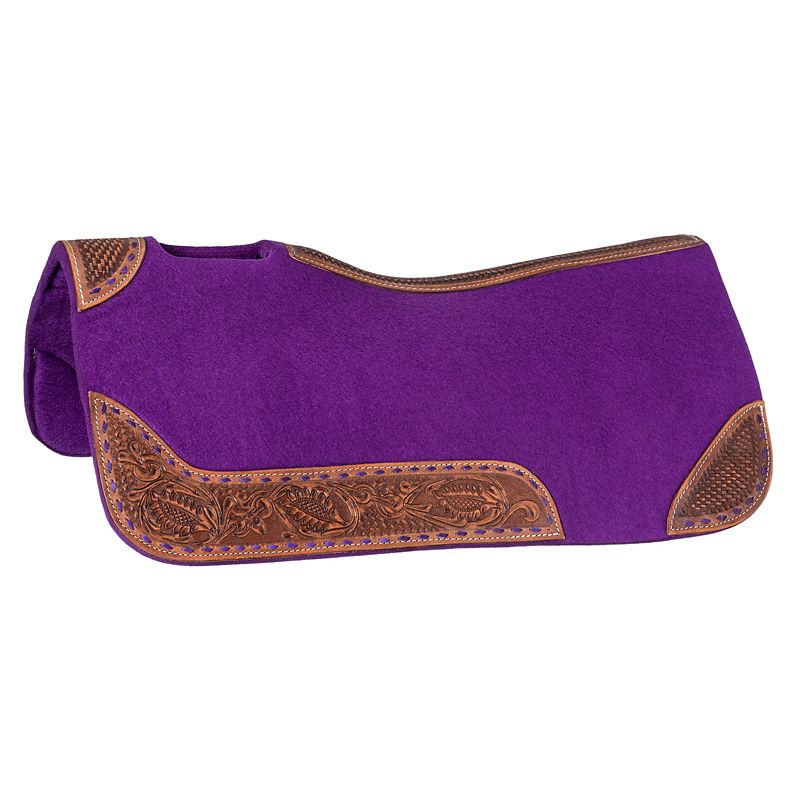 Tough1 Buckstitch Barrel Saddle Pad Purple