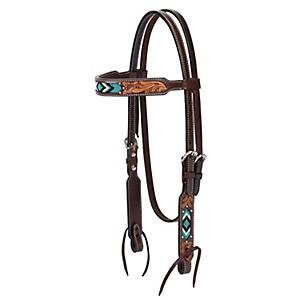 Western Black Set of Head Stall /Breast collar/Reins/Spur And Curb Strap 