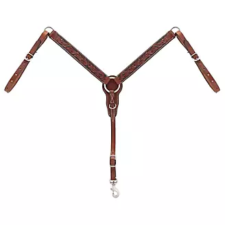 Weaver Turq Cross Carved Chest Pony Breast Collar