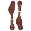 Weaver Turq Cross Ladies Carved Chest Spur Straps