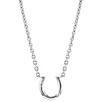 Kelly Herd Diamond CZ Silver Horseshoe Necklace