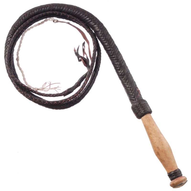 Swivel Handle Hand Braided Bull Whip 6