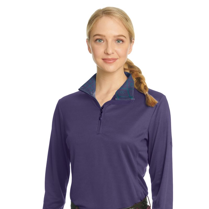 Ovation CoolRider UV Tech Shirt S Grape -  ENGLISH RIDING SUPPLY, 470193GRAPESML