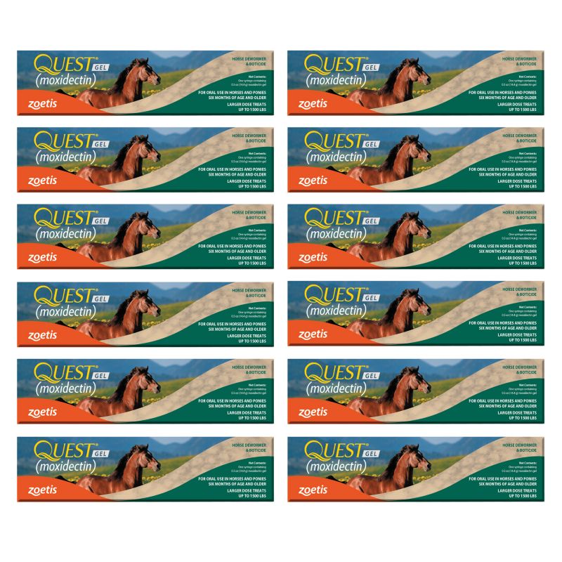 Quest 20mg Moxidectin Single Dose Wormer 12-Pack