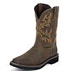 Justin Mens Stampede WP Pull-On Work Boots