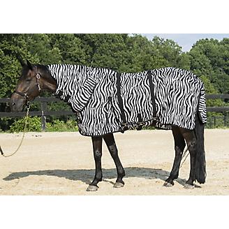 HKM Ride on Fly Sheet Zebra Sweat Absorber Breathable Horse Protection Blanket 