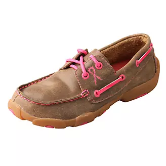 Twisted X Kids Bomb/Pink Driving Moccasins