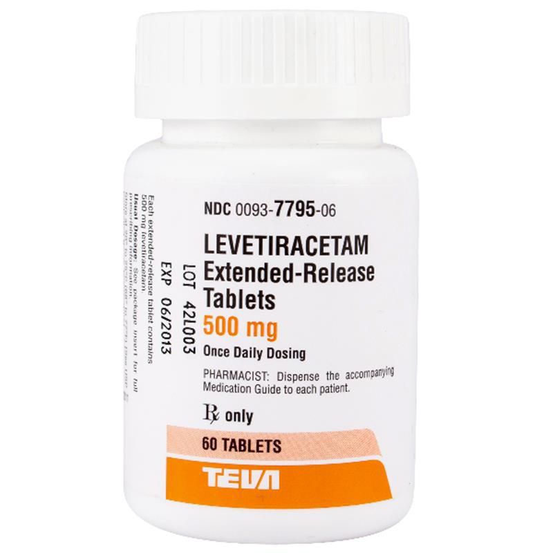Levetiracetam ER 500mg Tablets 60 Count