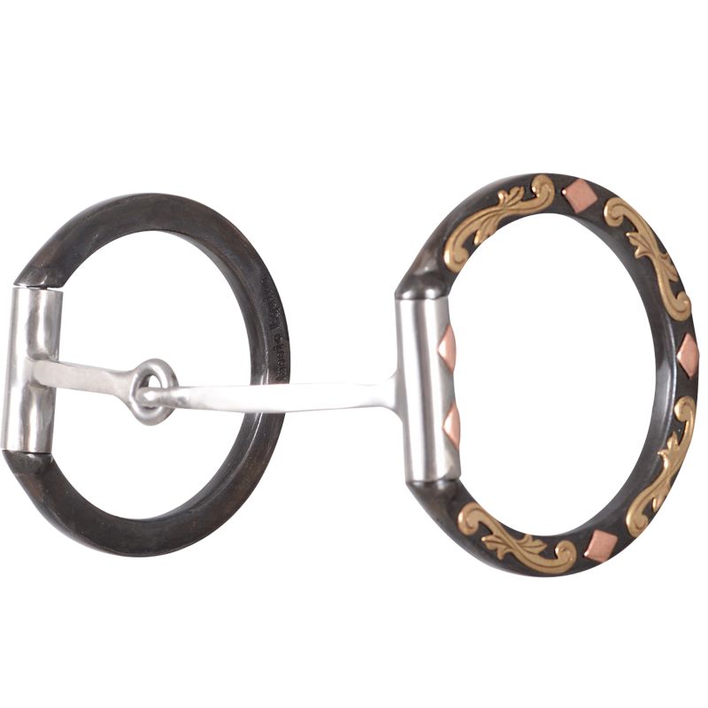 Sherry Cervi Dia Dee Ring Sq Snaffle Barrel Bit