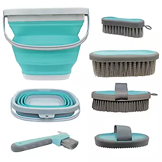 Tail Tamer Grooming Kit with Collapsible Bucket