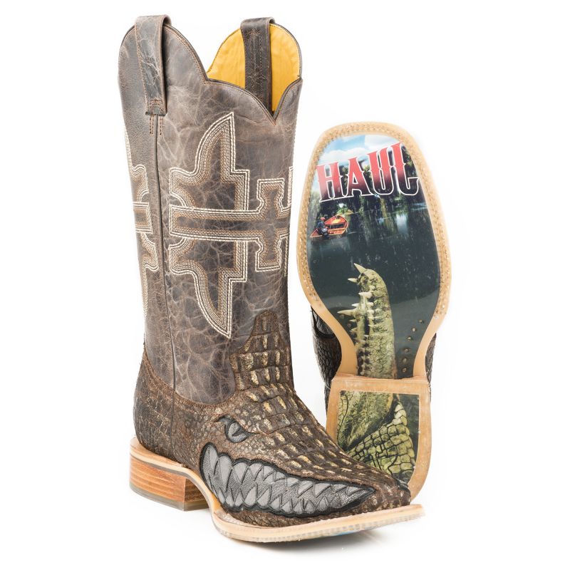 square toe gator boots